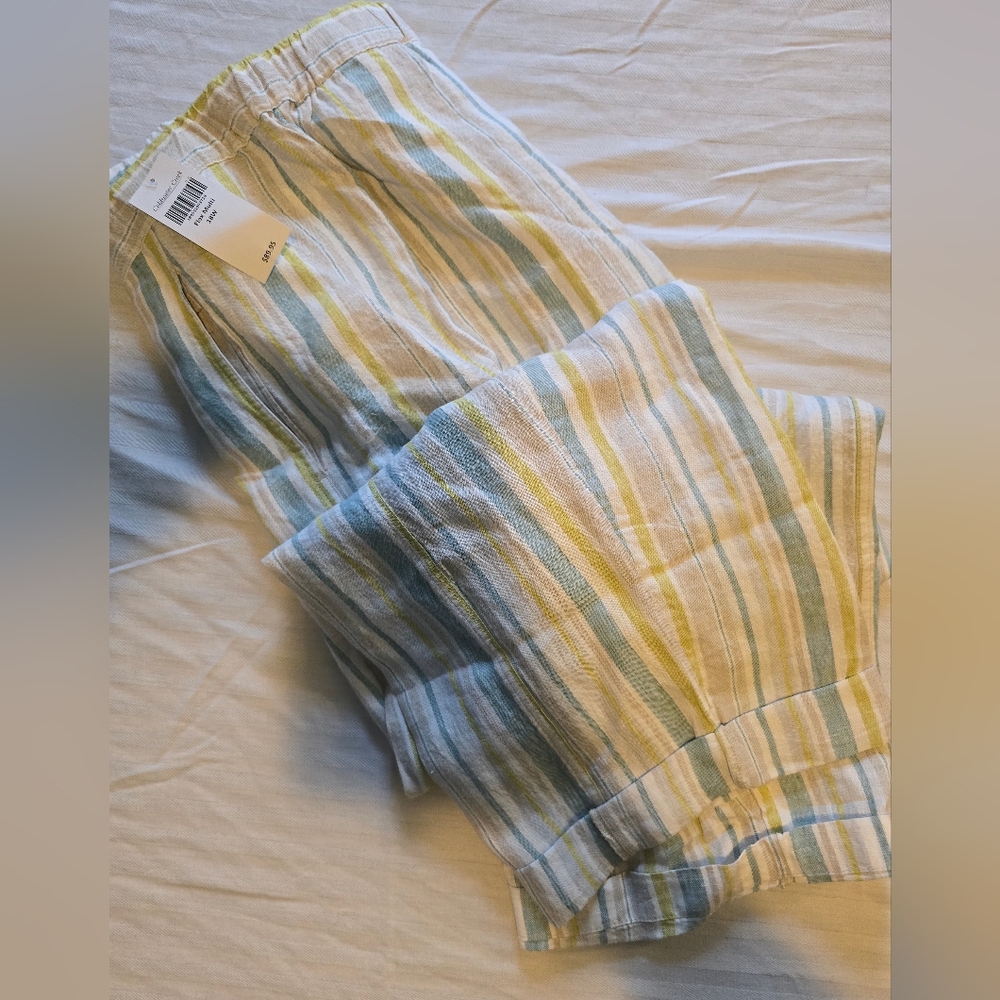 Coldwater Creek Flax Multi-Color Cropped Pants 18W NWT